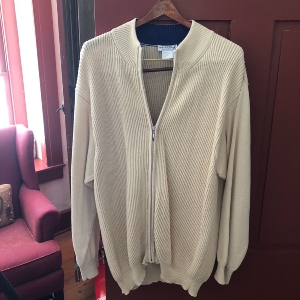 Bullock and Jones zip down sweater.